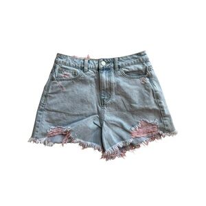 Distressed Peacebird Denim Shorts